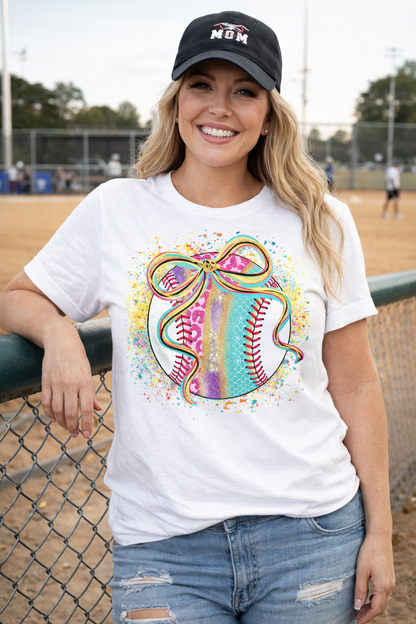 Baseball Mom Shirt Colorful Baseball Tee | Baseball Family Shirts | Game Day Mom Tee | Baseball Sister Dad Matching Shirts