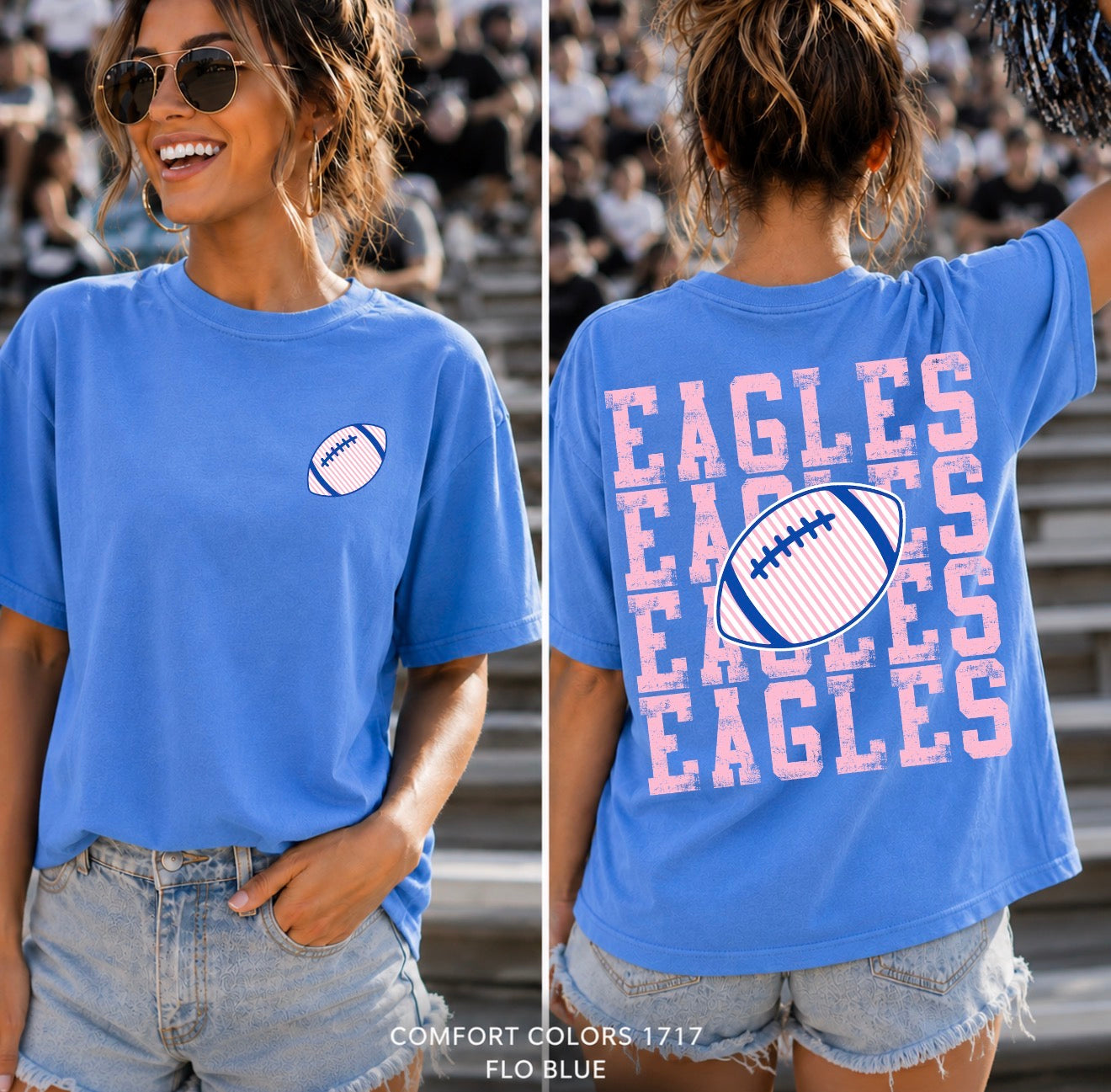 Seersucker Football Mascot Tee