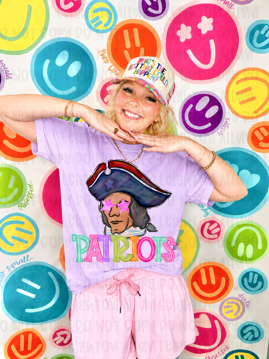 Neon Patriots Mascot Spirit Wear Tshirt