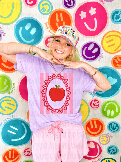 Teacher Apple Graphic Tee | Cute Back to School Shirt | Teacher Appreciation Gift | Classroom Style Shirt | Teacher Life Tee 🍎🎀📚 (Copy)