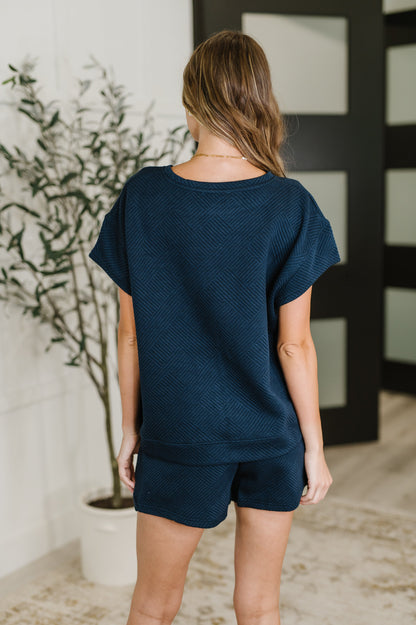 Love on the Loose Quilted Bottoms in Navy