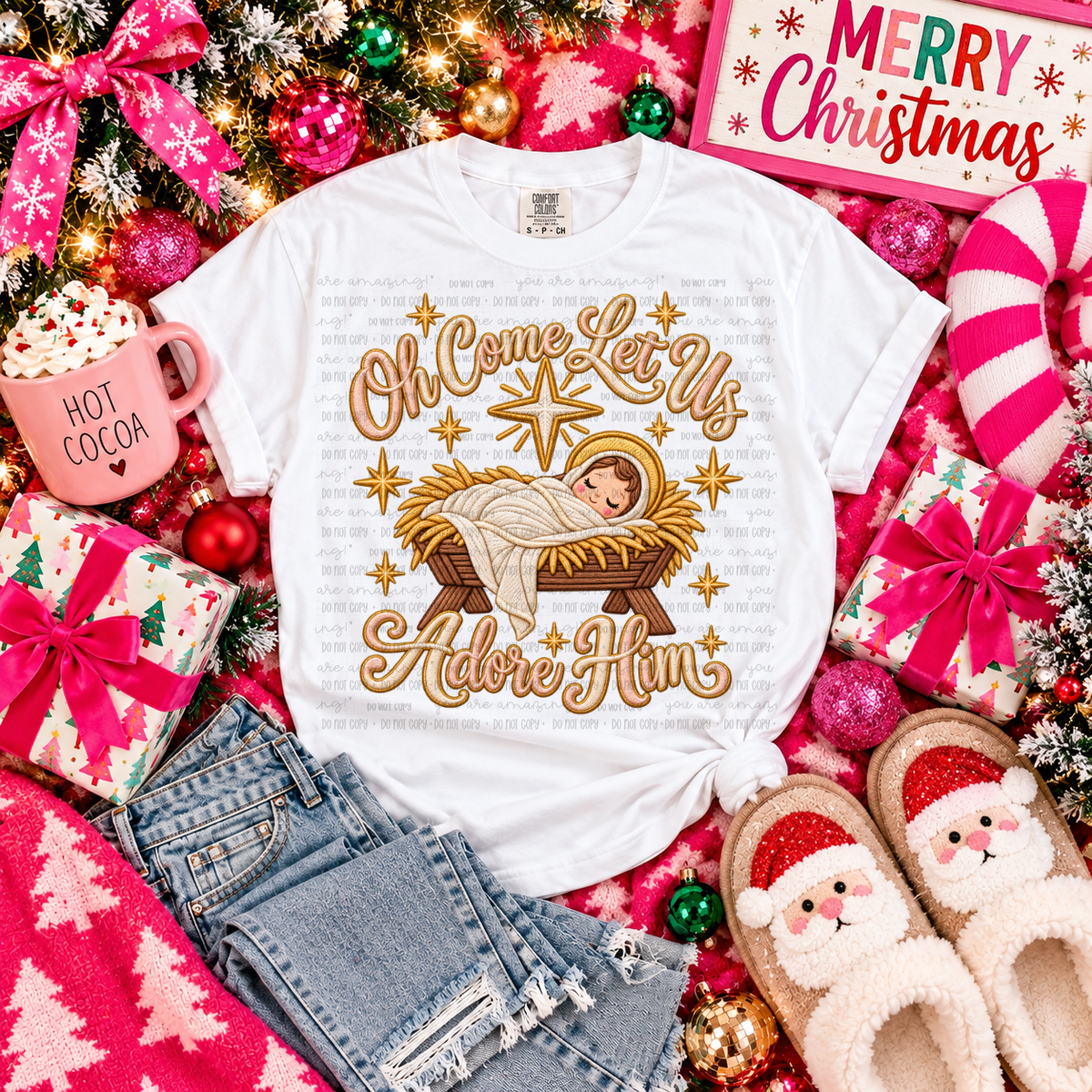 Oh Come Let us Adore Him Tshirt