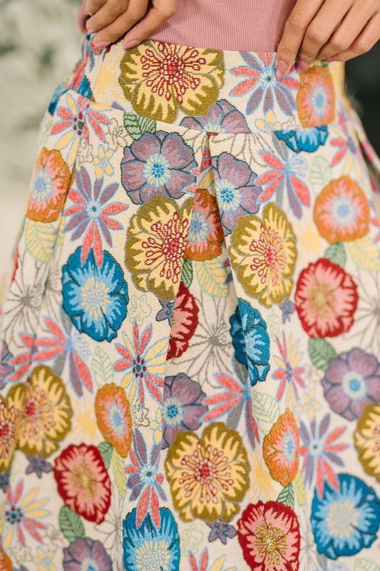 Sound Mind Floral Midi Skirt