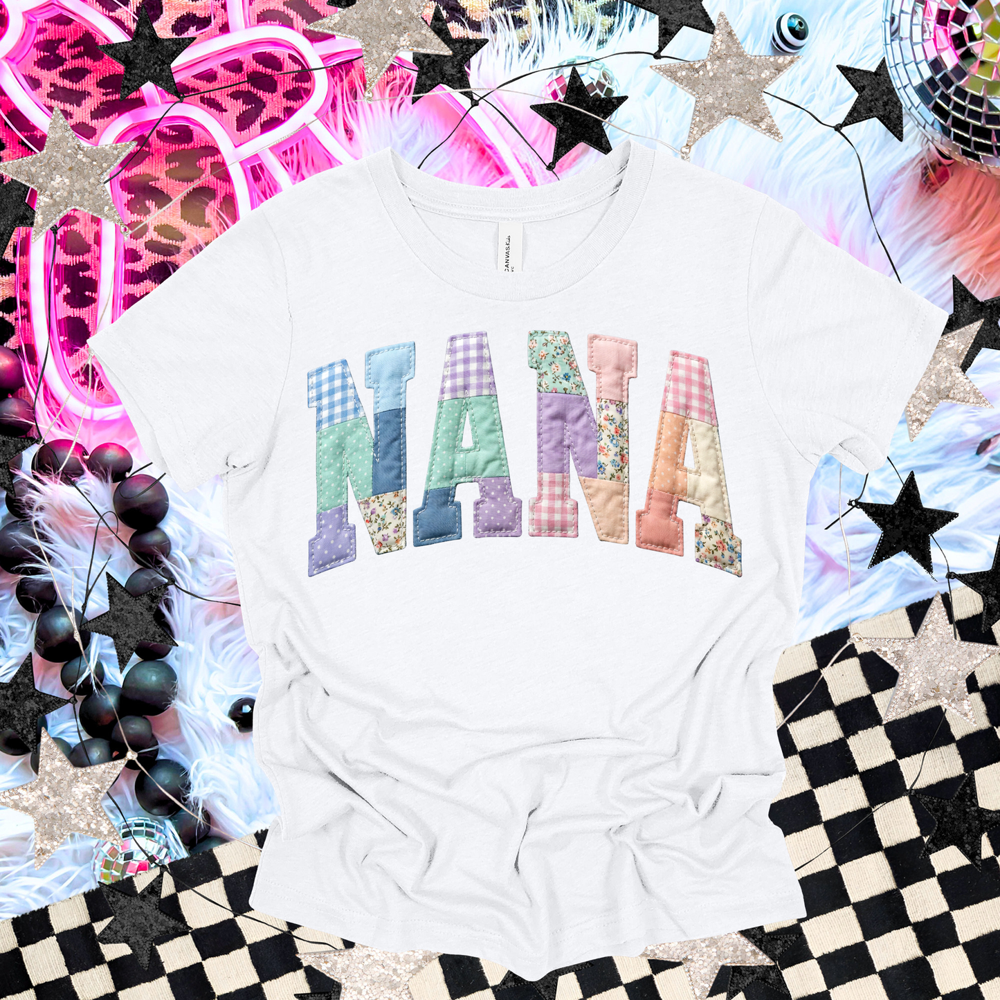 Nana Faux Embroidery Tee