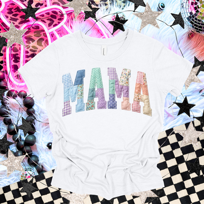 Mama Faux Embroidery Tee