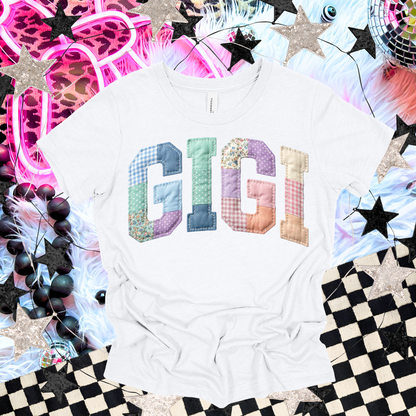 Gigi Faux Embroidery Tee