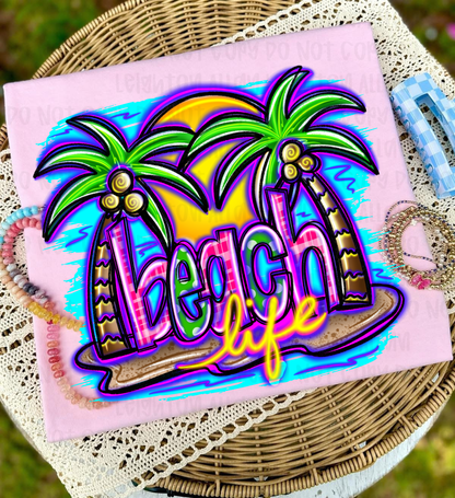 Neon Beach Life Graphic Tee