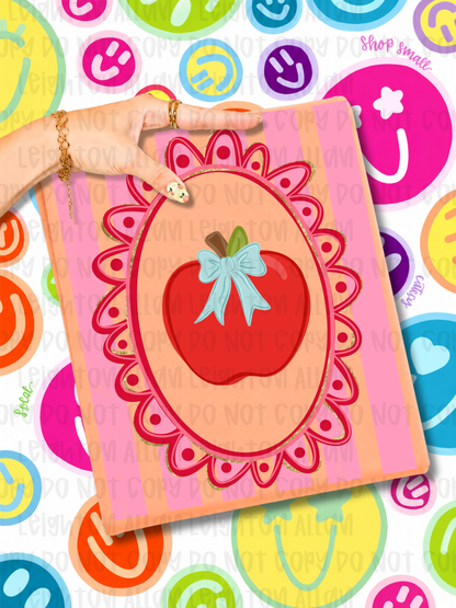 Teacher Apple Bow Graphic Tee | Cute Back to School Shirt | Teacher Appreciation Gift | Classroom Style Shirt | Teacher Life Tee 🍎🎀📚