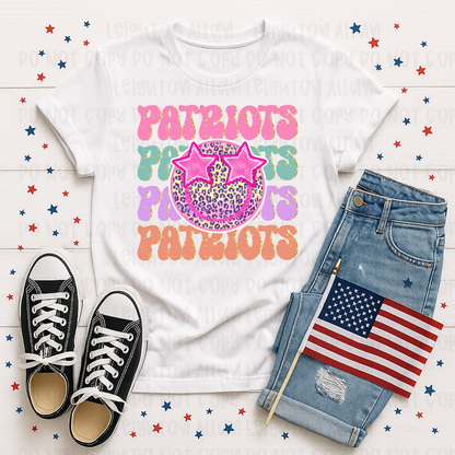 Faith Academy Patriots Retro Smiley Spirit Tee