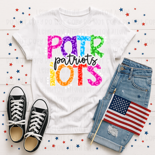 Faith Academy Patriots Color Pop Spirit Tee
