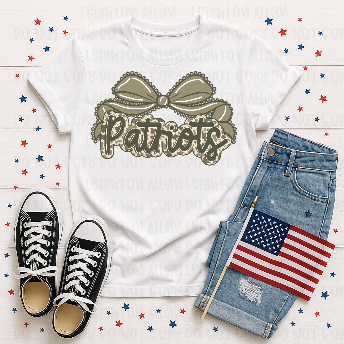 Faith Academy Patriots Neutral Bow Spirit Tee