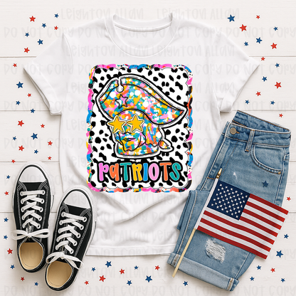 Faith Academy Patriots Color Splash Mascot Spirit Tee