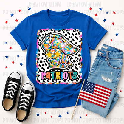 Faith Academy Patriots Color Splash Mascot Spirit Tee