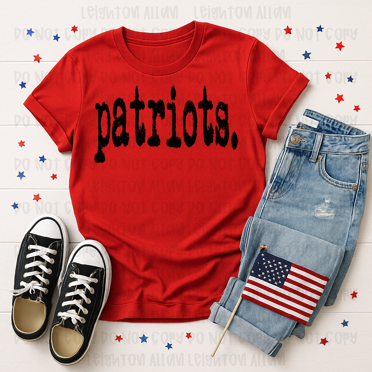 Faith Academy Patriots Vintage Wordmark Spirit Tee