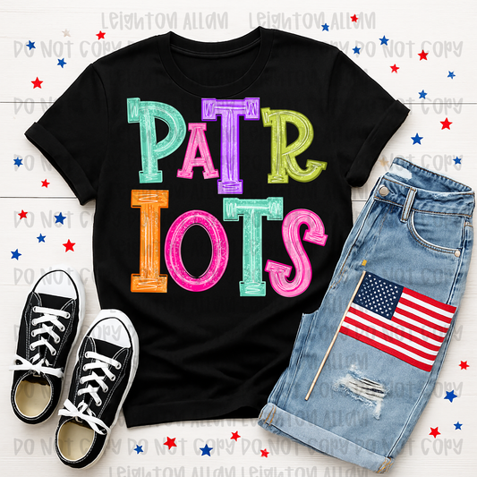 Faith Academy Patriots Retro Color Block Spirit Tee