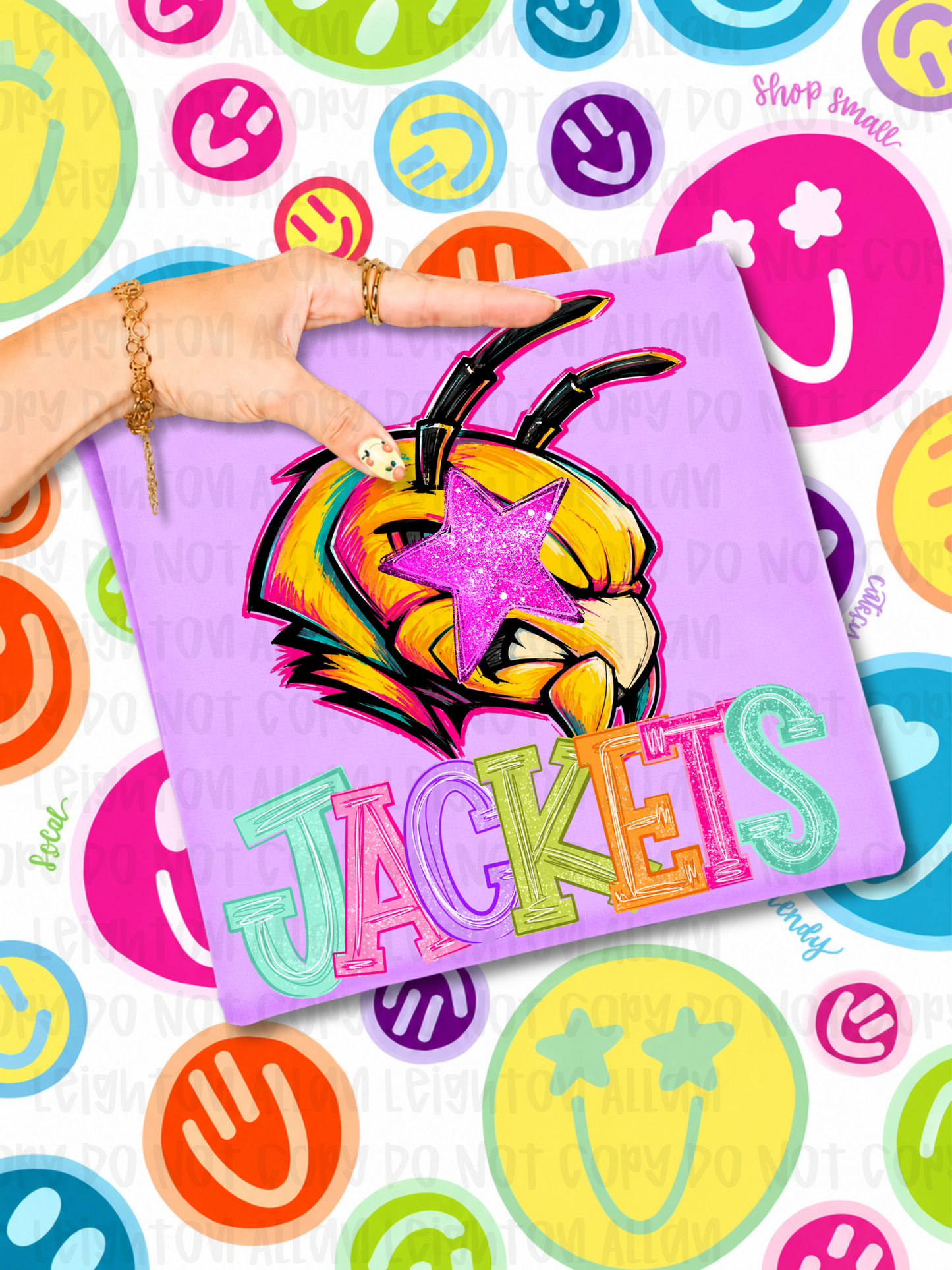 Neon Jackets Mascot Spirit Wear Tshirt