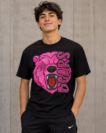 Pink Out Bears Mascot Spirit Wear Tshirt