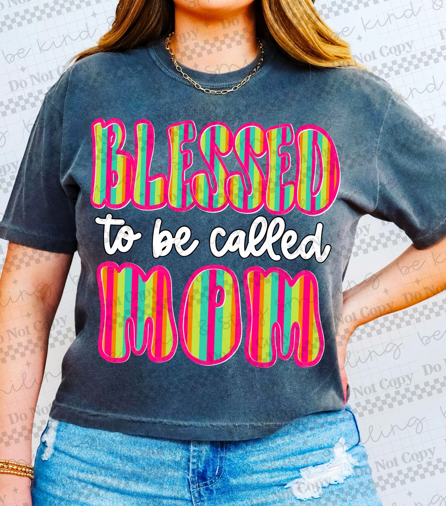 Blessed to Be Called Mom Shirt, Retro Mom Tee, Colorful Mom Shirt, Motherhood Graphic Tee, Cute Trendy Mom Gift, Mothers Day Shirt