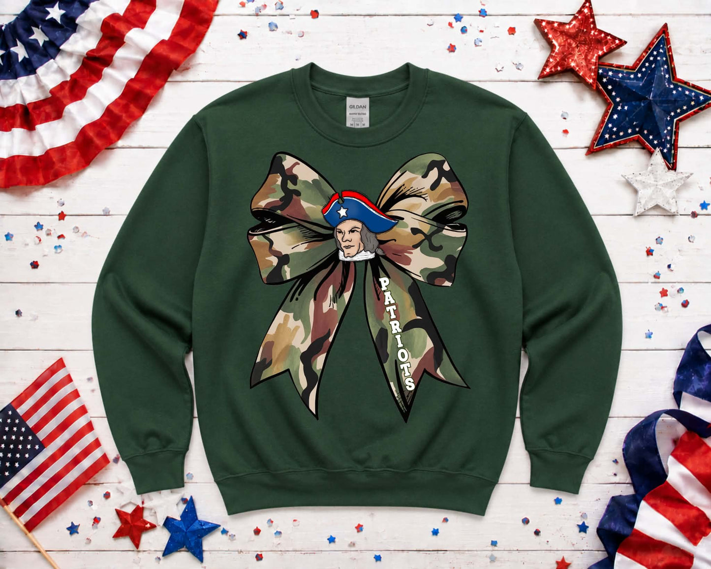 Patriots Camo Bow Sweatshirt