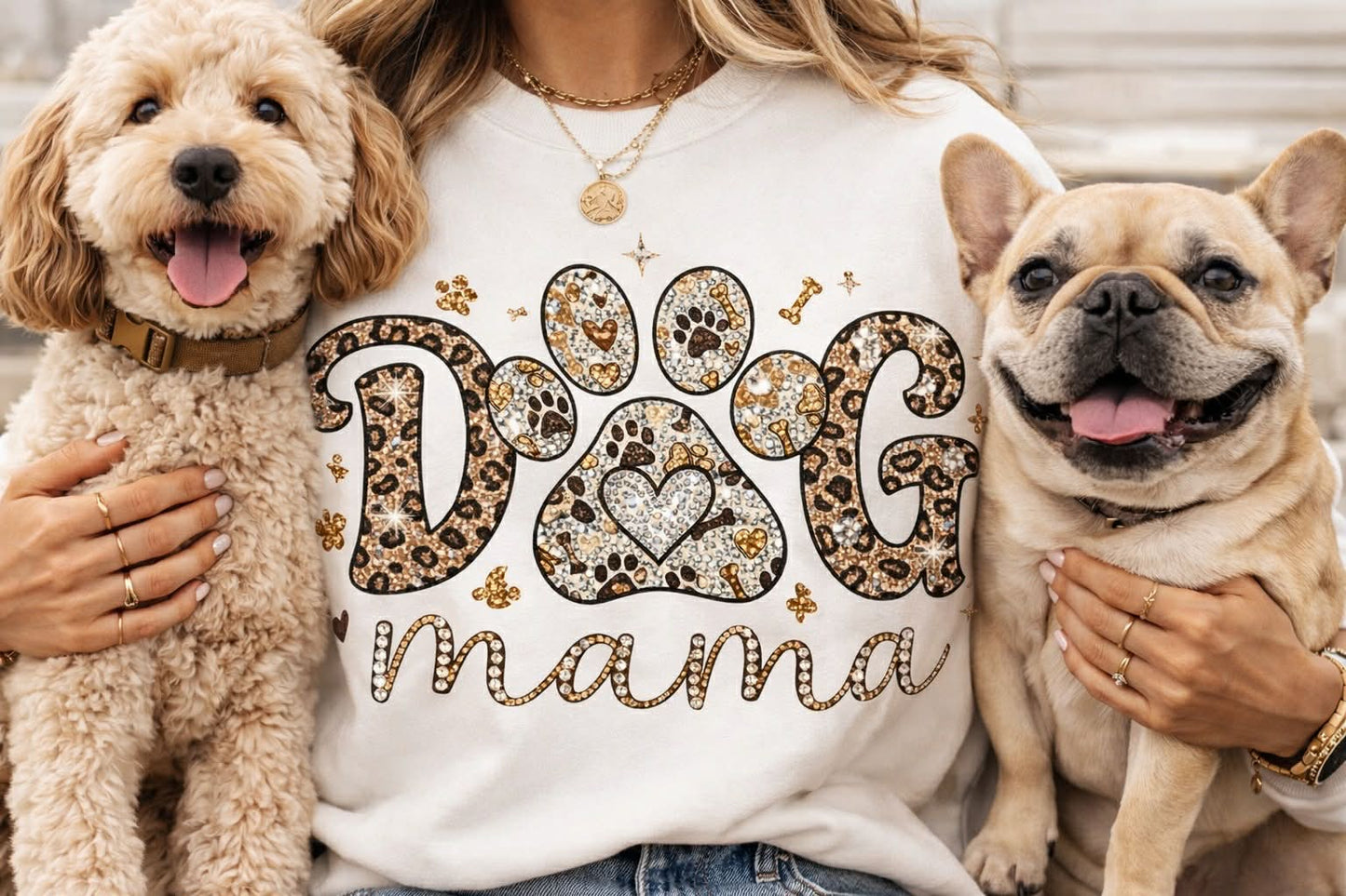 🐾 Dog Mama Shirt – Leopard Print Paw Graphic Tee – Cute Dog Lover Gift – Trendy Pet Mom Shirt