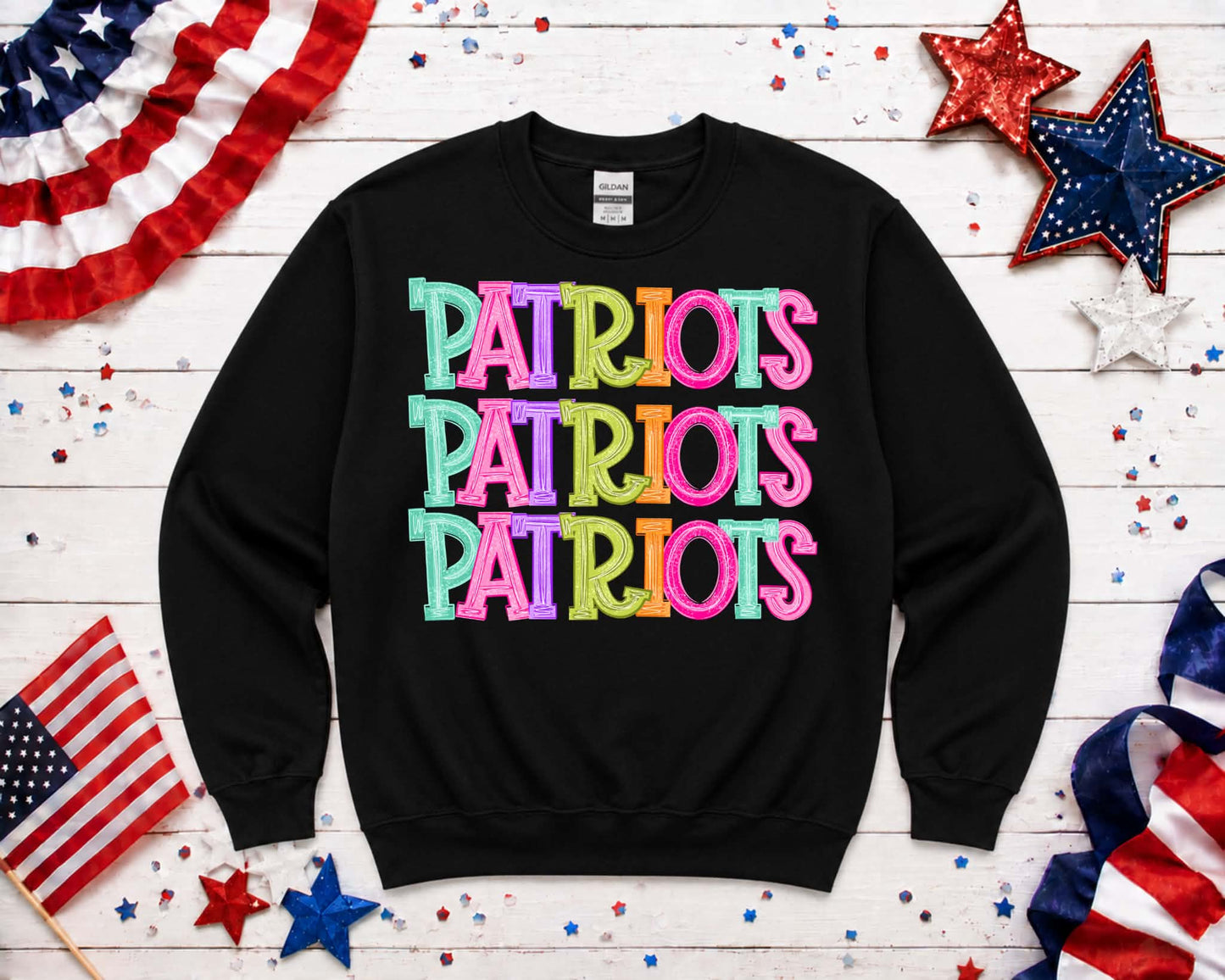 Patriots neon Stacked Sweatshirt
