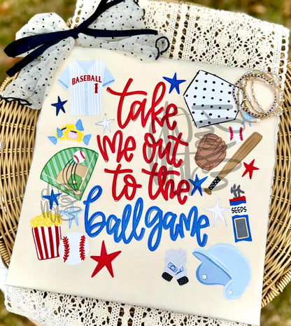 Take Me Out to the Ballgame Graphic Tee ⚾️❤️💙