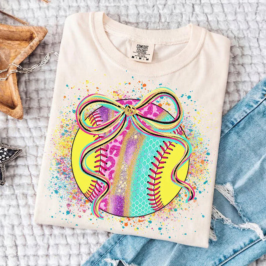 Softball Mom Shirt Colorful Softball Tee | Softball Family Shirts | Game Day Mom Tee | Softball Sister Dad Matching Shirts