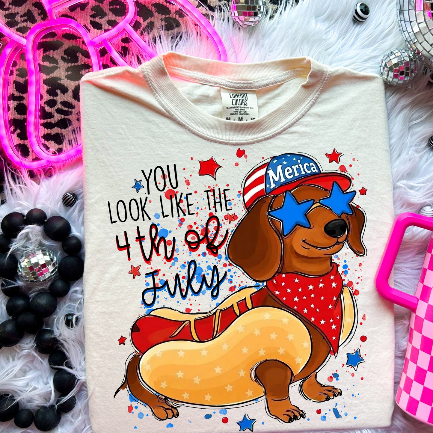 Patriotic Dachshund Graphic Tee