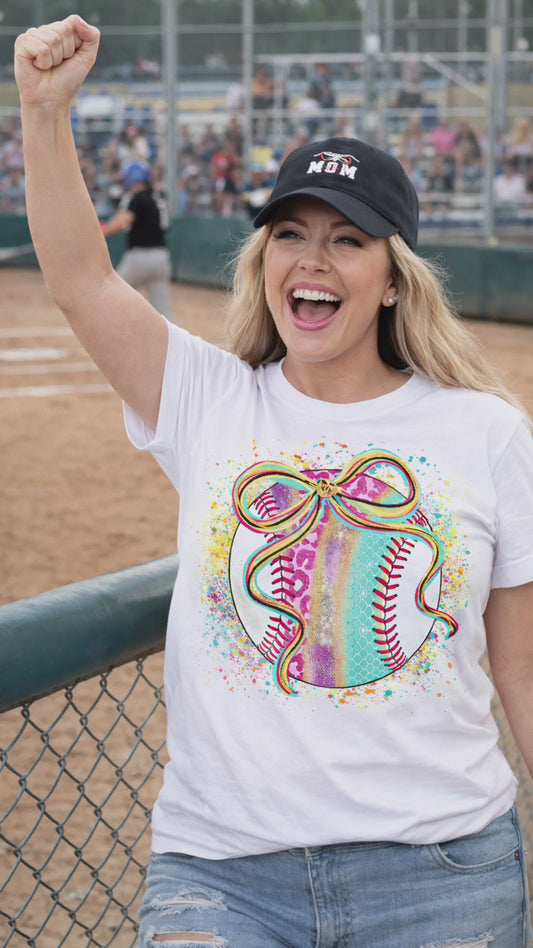 Baseball Mom Shirt Colorful Baseball Tee | Baseball Family Shirts | Game Day Mom Tee | Baseball Sister Dad Matching Shirts