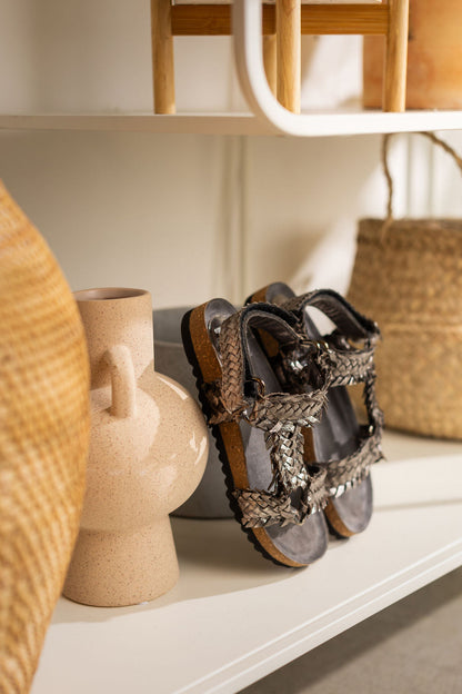 River Dance Woven Sandal in Pewter